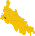 Collocatio finium municipii in Provincia Laudensi.