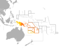 Image 22Outline of sovereign (dark orange) and dependent islands (bright orange) (from Melanesia)