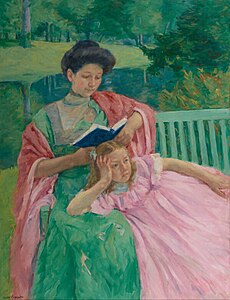 Augusta Reading to Her Daughter, Mary Cassatt