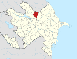 Map of Azerbaijan showing Oghuz District