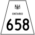 Highway 658 marker