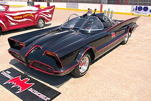The Batmobile as seen in the 1960s Batman TV series.