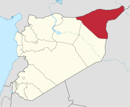 Kaart van Al-Hasakah