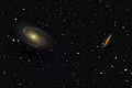 Messier 82 (à direita) e a Galáxia de Bode (à esquerda)