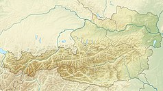 Mapa konturowa Austrii, na dole po lewej znajduje się punkt z opisem „Timmelsjoch”