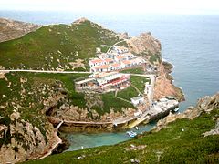 Le quartier des pêcheurs sur l'archipel des Berlengas.