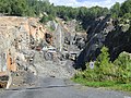 Steinbruch in einem breiten Doleritgang in Südschweden