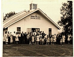 Double Branch Baptist Church in Gilmore, c. 1960