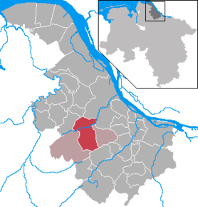 Poziția Fredenbeck pe harta districtului Stade
