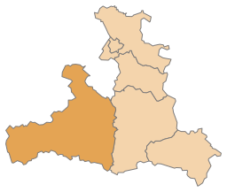 Distriktets läge i förbundslandet Salzburg