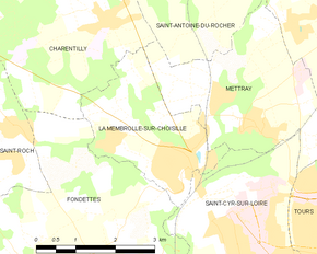 Poziția localității La Membrolle-sur-Choisille