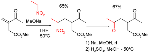 La reacción de Nef en combinación con la adición de Michael