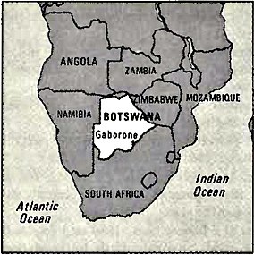 موقعیت بوتسوانا