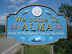 Sign at the entrance to the village.