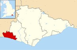 Brighton & Hoven sijainti Englannissa ja East Sussexissa.