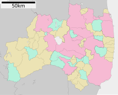 福島県立白河高等学校の位置（福島県内）