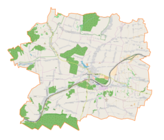 Mapa konturowa gminy Wolbrom, na dole znajduje się punkt z opisem „Zasępiec”