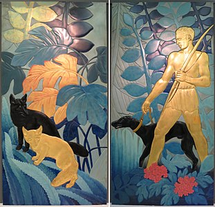 Jean Dunand, The Hunt, panel (1936), (Wolfsonian-FIU Museum).