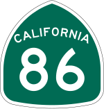 Straßenschild der California State Route 86