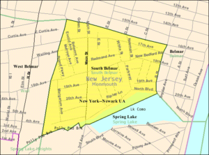 Census Bureau map of Lake Como, New Jersey