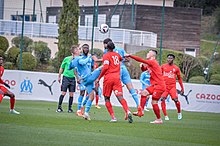 Match amical entre l'OM et le Nîmes Olympique à La Commanderie le 19 décembre 2022.