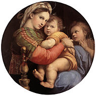 Raphael Madonna della Seggiola. Diameter 71 cm.