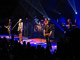 Snow Patrol, from left–right: Paul Wilson, Gary Lightbody, Jonny Quinn, Nathan Connolly, Tom Simpson