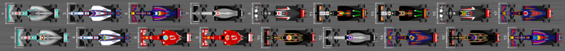 Schéma de la grille de départ du Grand Prix automobile des États-Unis 2014