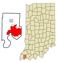 Evansville – Mappa