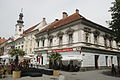 Former campus of Alma Mater Europaea – Evropski center, Maribor in Slovenia. Behind is the old Maribor city hall.