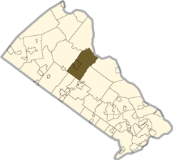 Location of Plumstead Township in Bucks County