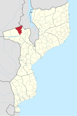 Chifunde District on the map of Mozambique