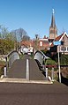 Doesburg, la iglesia (la Grote o Martinikerk) desde el Bleekerskade