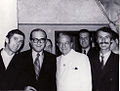 From left: Stan "Cuddles" Johnson, Fraser MacPherson, Bob Smith, Harry James, Al Johnson, Stew Barnett. (The Cave Supper Club, May 1970)