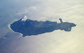 Vue aérienne de l'île en février 2008.