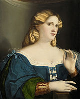 Young Woman in a Blue Dress, with Fan, 1512–1514