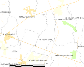 Poziția localității Le Mesnil-Eury