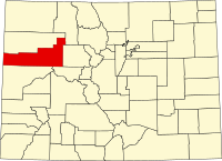 Locatie van Garfield County in Colorado