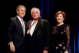 Avec Laura et George W. Bush (22 avril 2002)