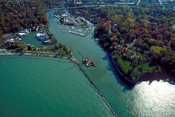 Harbor and river entrance