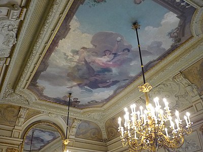 Ceiling of the Pierre Dux salon of the foyer