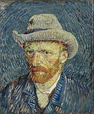 Potret Diri dengan Topi Abu-abu, Musim Dingin 1887–88. Museum Van Gogh, Amsterdam