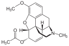 Chemical structure of 6-monoacetylcodeine.