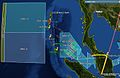 peta pencarian MH370.