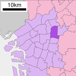 城東區在大阪府的位置