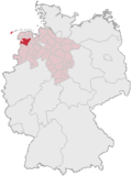 Localização de Leer na Alemanha