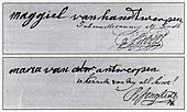 signature de Maria van Antwerpen