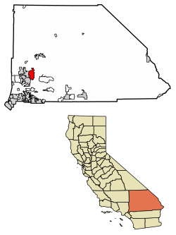 Location of Apple Valley in San Bernardino County, California