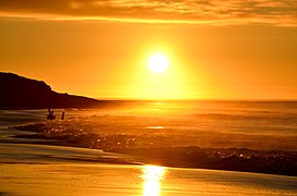 Hora de ouro em Long Beach, na África do Sul