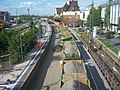 Bau eines Schotteroberbaus im Wormser Hauptbahnhof